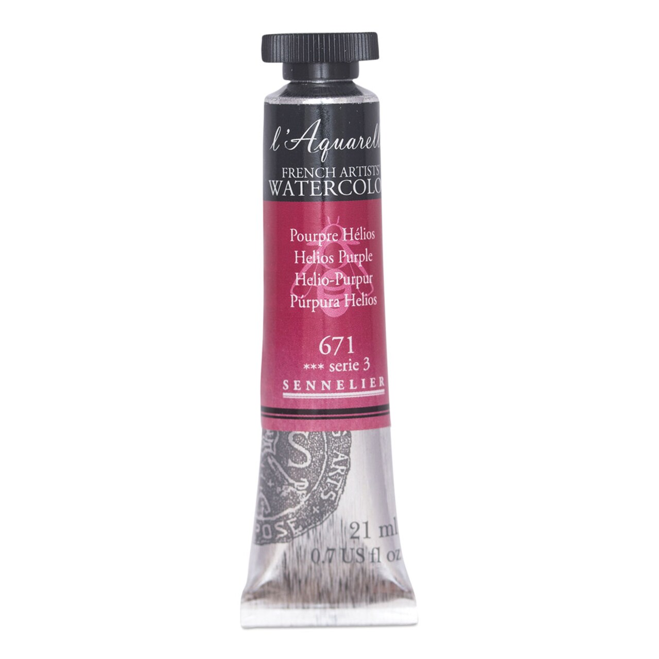 Sennelier French Artists' Watercolor - Helios Purple, 21 ml, Tube